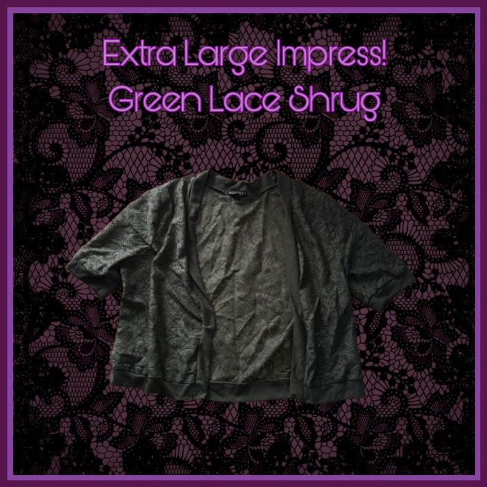 Impress! Green Lace Shrug